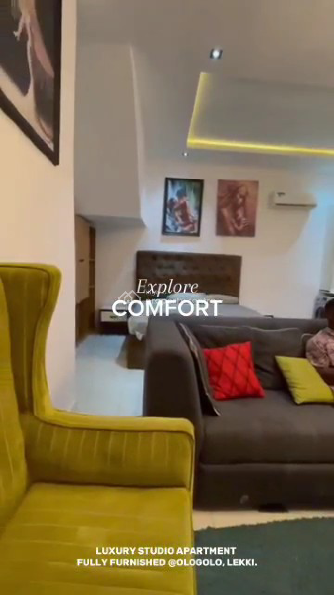 Fully Furnished Crafted Studio Apartment with Modern Interior Design, Spg Road, Ologolo, Lekki, Lagos, Flat / Apartment for Rent