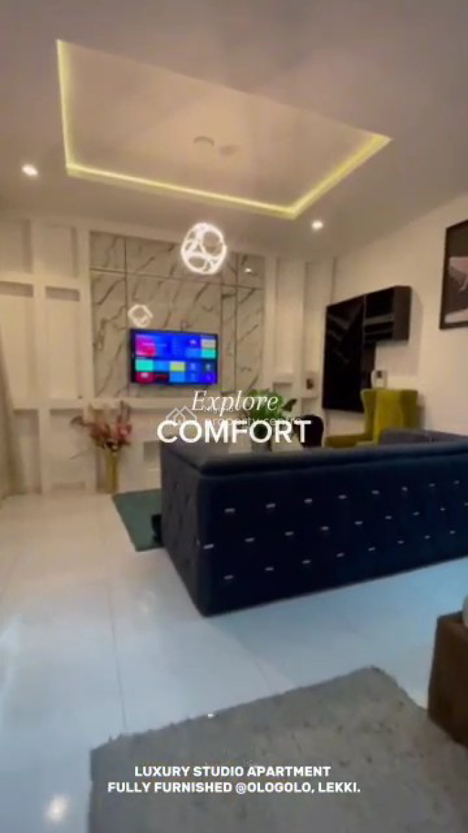 Fully Furnished Crafted Studio Apartment with Modern Interior Design, Spg Road, Ologolo, Lekki, Lagos, Flat / Apartment for Rent