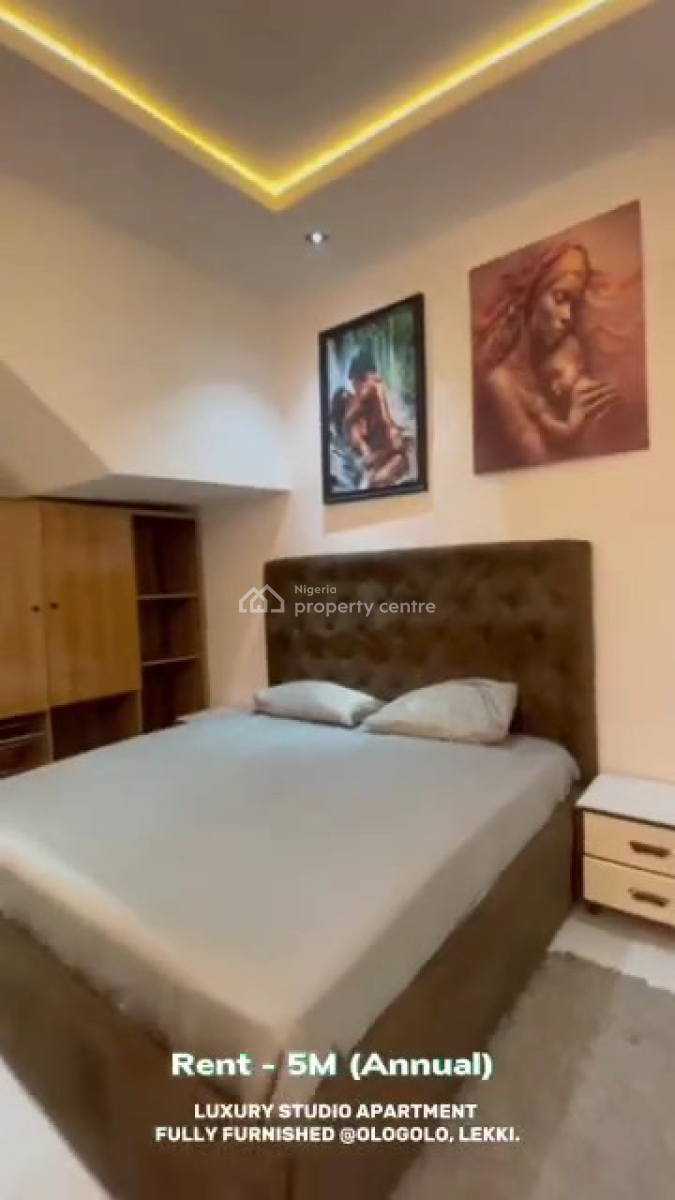 Fully Furnished Crafted Studio Apartment with Modern Interior Design, Spg Road, Ologolo, Lekki, Lagos, Flat / Apartment for Rent