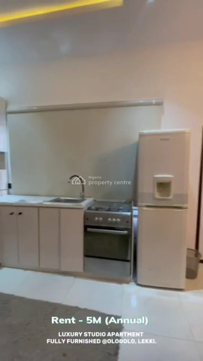 Fully Furnished Crafted Studio Apartment with Modern Interior Design, Spg Road, Ologolo, Lekki, Lagos, Flat / Apartment for Rent