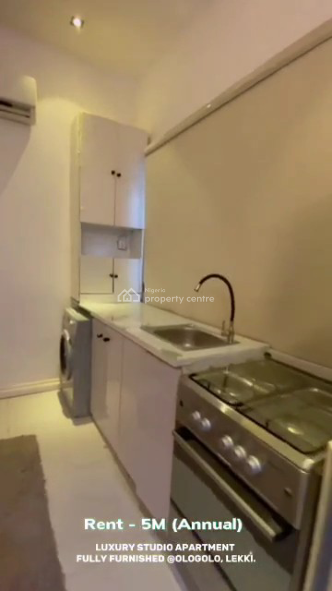 Fully Furnished Crafted Studio Apartment with Modern Interior Design, Spg Road, Ologolo, Lekki, Lagos, Flat / Apartment for Rent