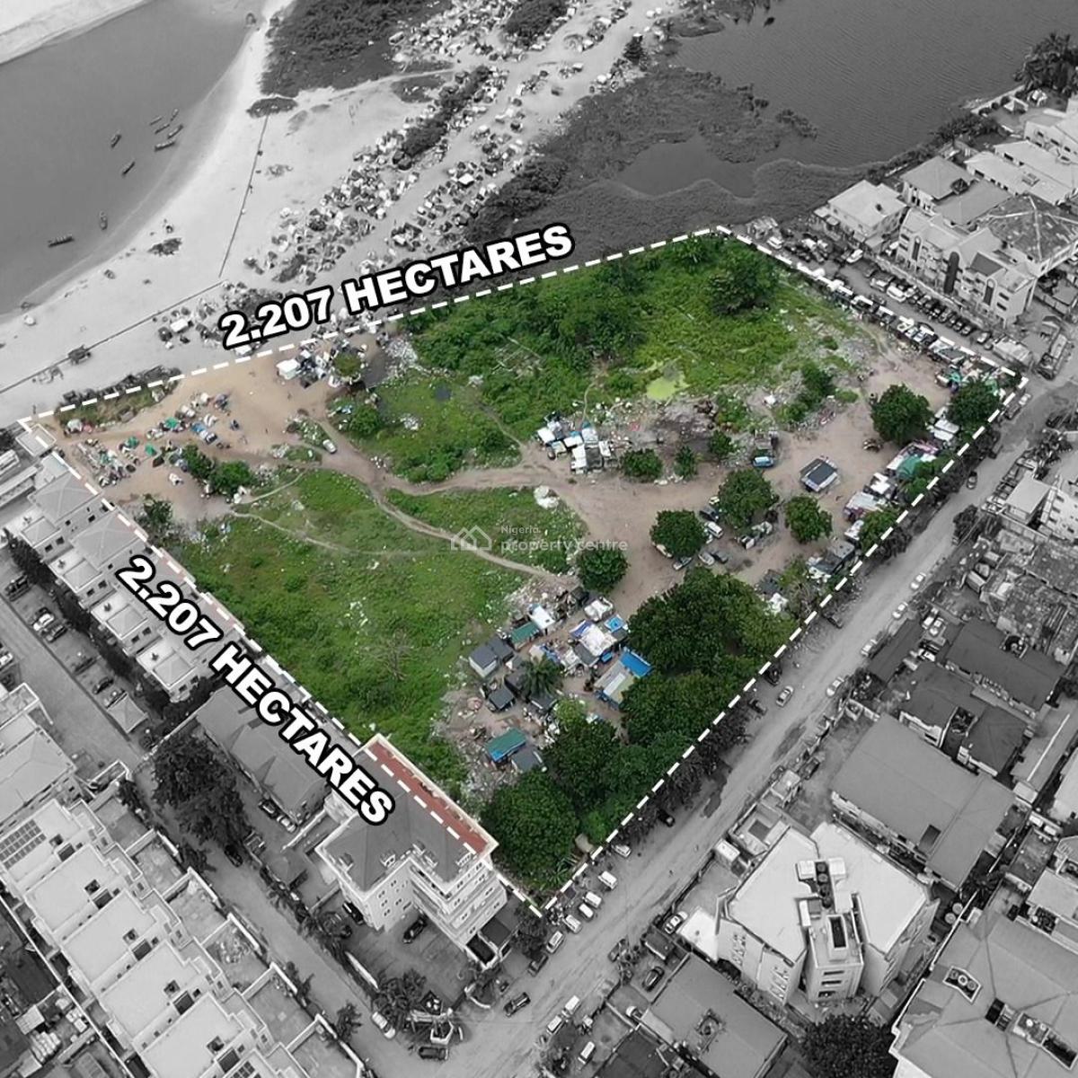 2.207hectare of Bare Land ,shops and Others, Victoria Island (vi), Lagos, Commercial Land for Sale