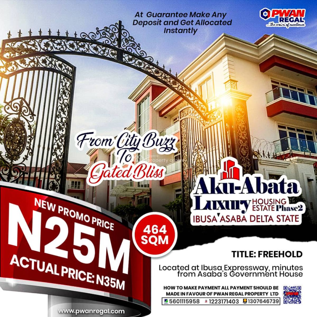 Secure Your Place in The Next Investment Goldmine, Aku-abata Luxury Housing Estate Phase 2, Asaba, Delta, Residential Land for Sale