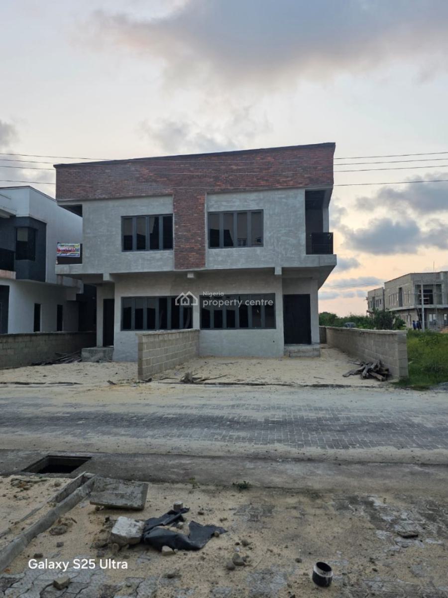 4 Bedroom Semi-detached Duplex (carcass)  in a Serene Estate, Meridian Estate, Awoyaya, Ibeju Lekki, Lagos, Semi-detached Duplex for Sale
