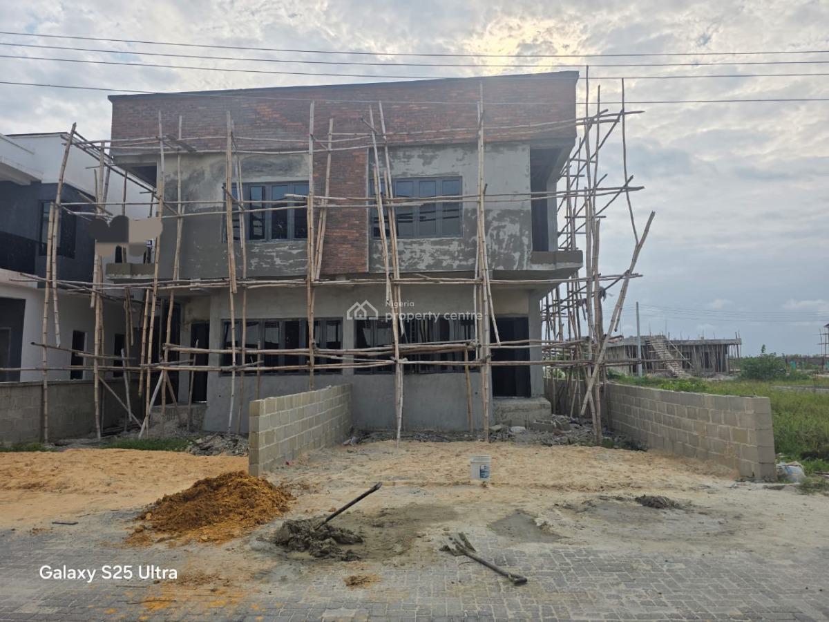 4 Bedroom Semi-detached Duplex (carcass)  in a Serene Estate, Meridian Estate, Awoyaya, Ibeju Lekki, Lagos, Semi-detached Duplex for Sale