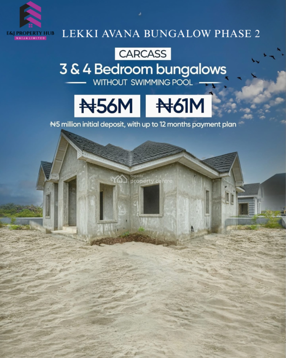 3 Bedroom Detached Bungalow, The Lekki Avana Bungalow, Close to The Lekki International Airport, Eleranigbe, Ibeju Lekki, Lagos, Detached Bungalow for Sale