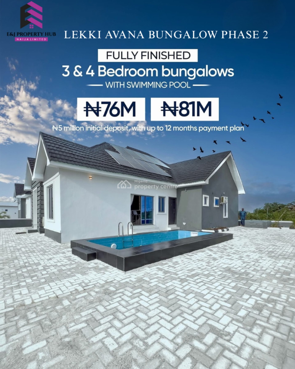 3 Bedroom Detached Bungalow, The Lekki Avana Bungalow, Close to The Lekki International Airport, Eleranigbe, Ibeju Lekki, Lagos, Detached Bungalow for Sale