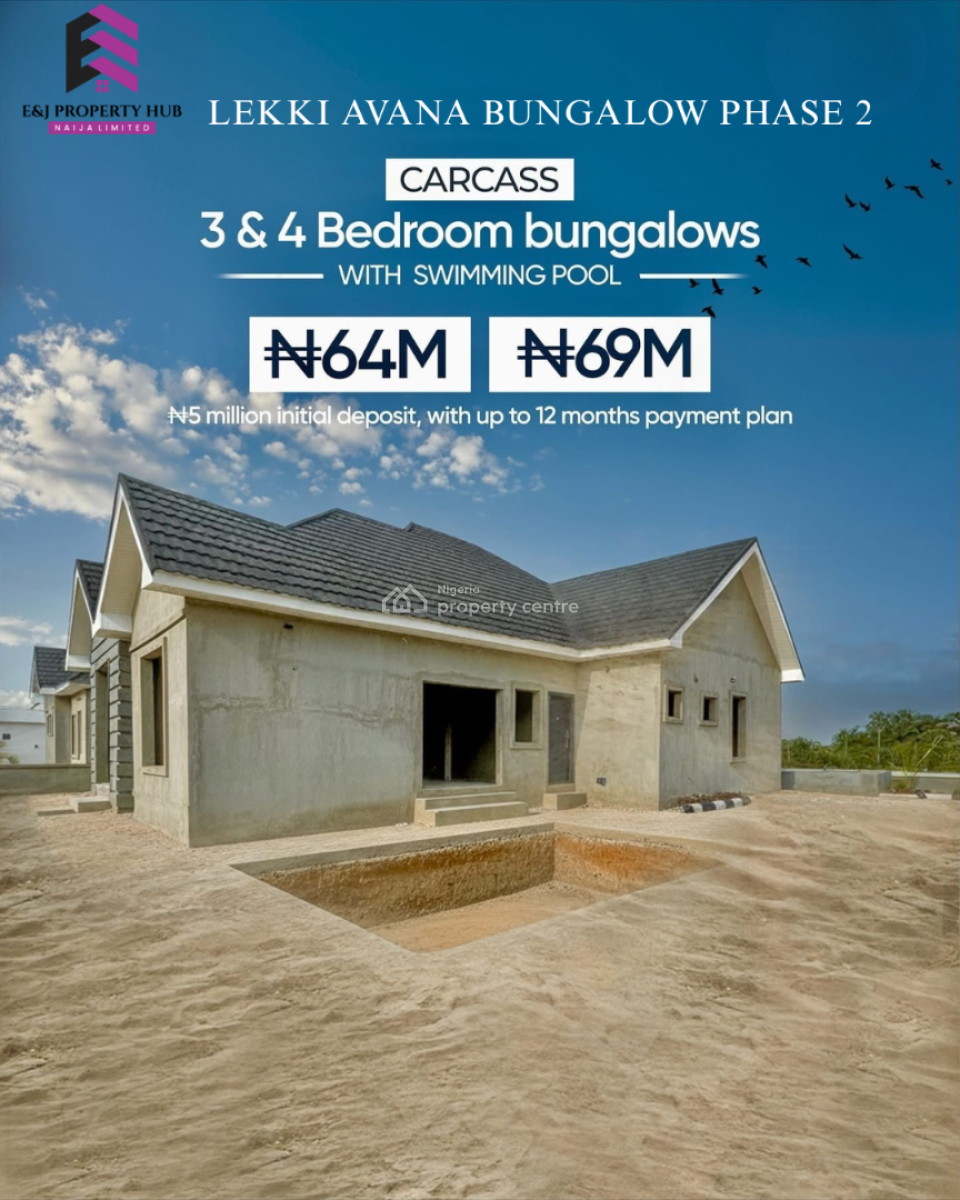 3 Bedroom Detached Bungalow, The Lekki Avana Bungalow, Close to The Lekki International Airport, Eleranigbe, Ibeju Lekki, Lagos, Detached Bungalow for Sale