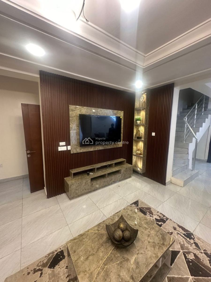 3 Bedroom Fully Furnished Terrace Duplex with 2 Living Rooms and Bq, Ajah, Lagos, Terraced Duplex for Rent