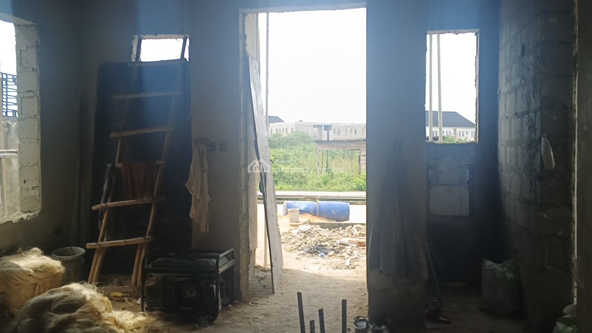 Distress Carcass Luxury 4 Bedrooms Semi-detached Duplex, Beechwood Estate, Imalete Alafia, Ibeju Lekki, Lagos, Semi-detached Duplex for Sale