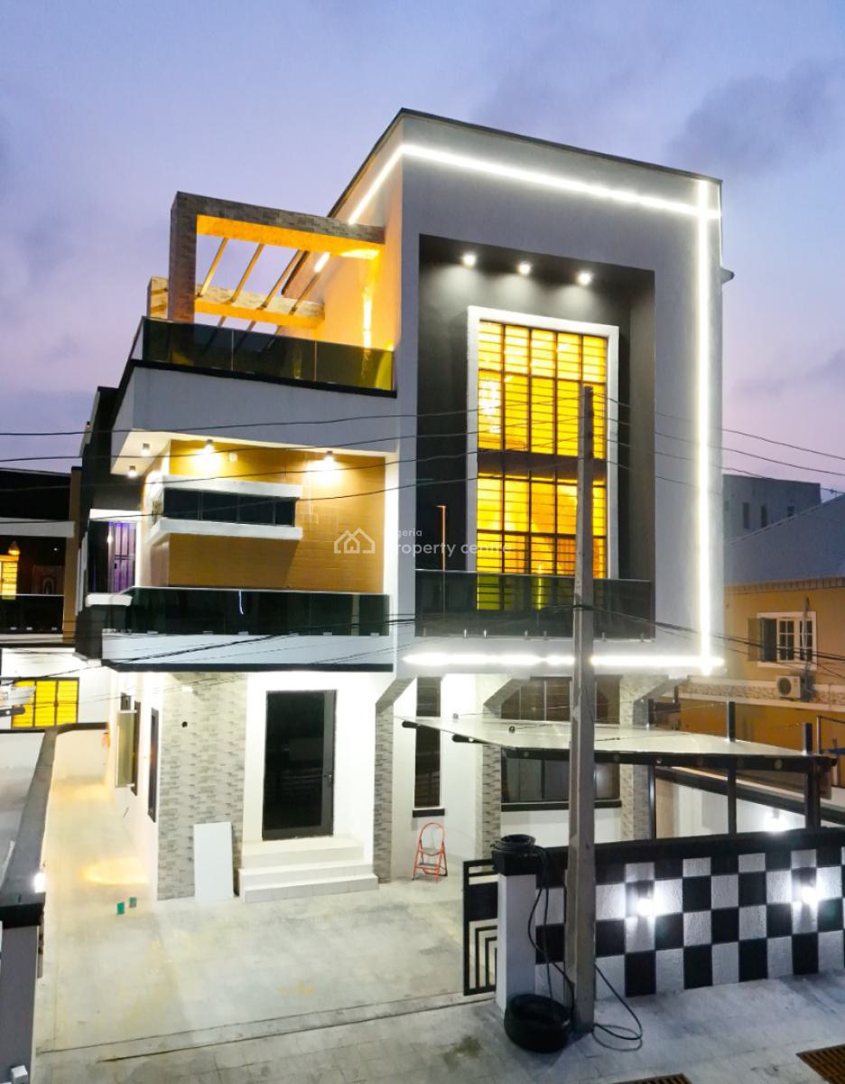 Luxury 6 Bedroom Smart Duplex with a Penthouse and a Bq in an Estate, Chevron Drive, Vgc Axis, Lekki Phase 2, Lekki, Lagos, Detached Duplex for Sale