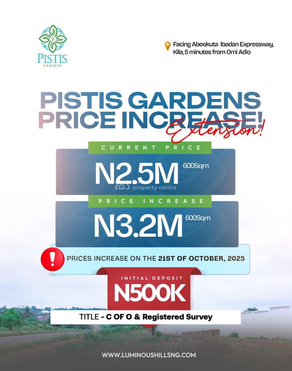 Pistis Gargen with Cof O & Registered Survey --- Absolute Peace of Mind., Abeokuta Ibadan, Abeokuta South, Ogun, Mixed-use Land for Sale