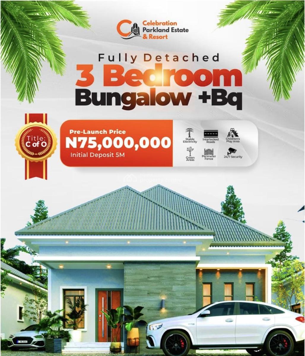 Magnificent 3 Bedroom Bungalow with Bq in a Secure Estate, Eleko By Lekki Epe Expressway Adjacent New Lekki International Airport, Ibeju Lekki, Lagos, Detached Bungalow for Sale