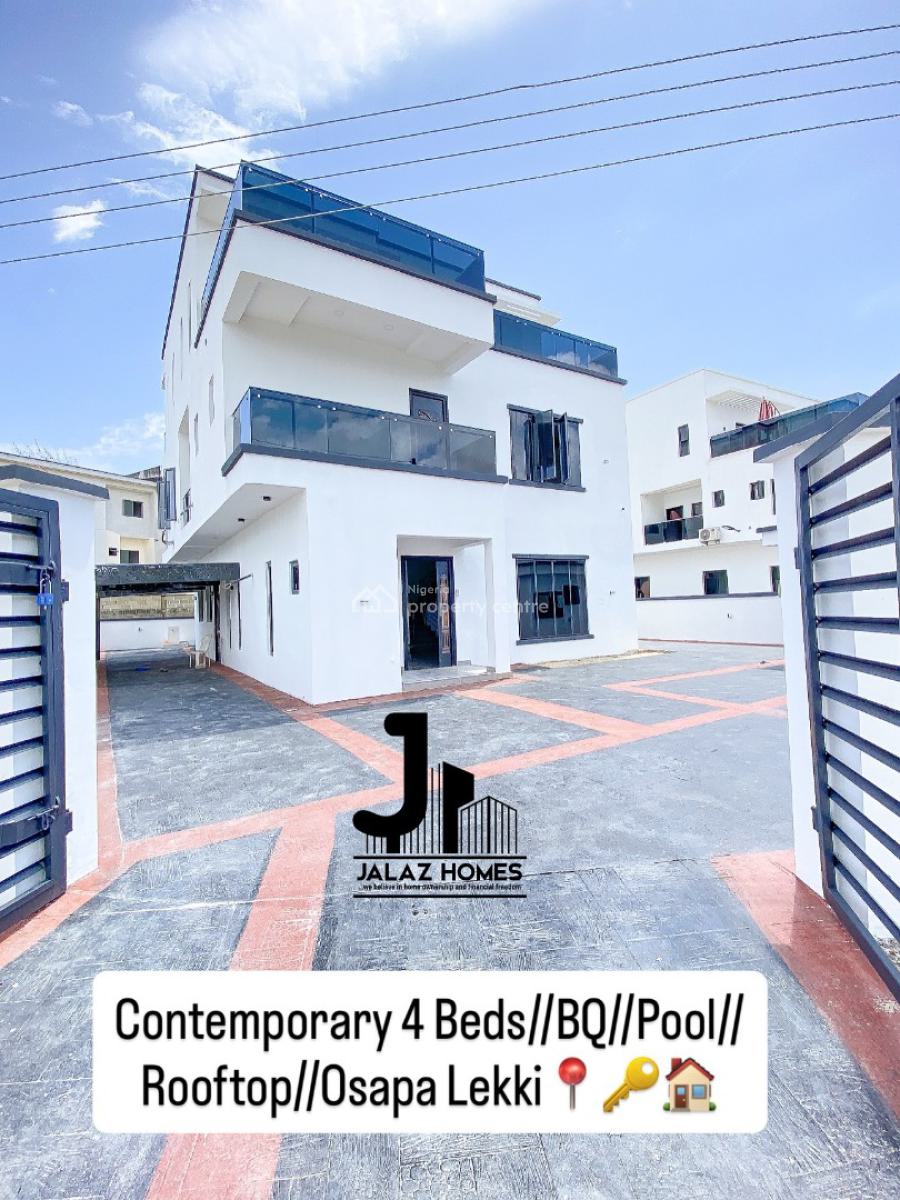 Contemporary 4 Bedroom Detached Duplex, Osapa, Lekki, Lagos, House for Sale