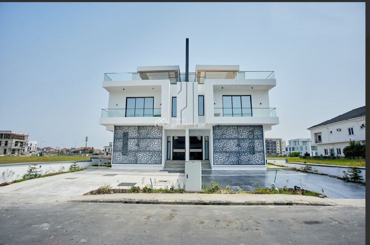 Luxury 4 Bedroom Semi Detached House with Bq in a Service Estate, Cowrie Creek Estates, Ikate Elegushi, Lekki, Lagos, Semi-detached Duplex for Sale