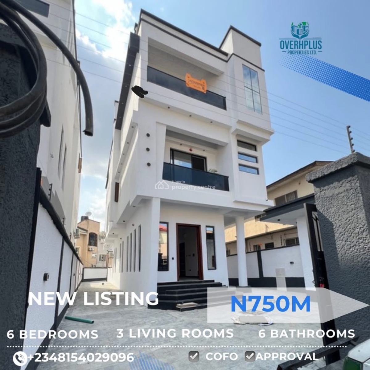 Super Luxury 6 Bedroom Fully Detached Duplex with Bq, Magodo, Lagos, Detached Duplex for Sale