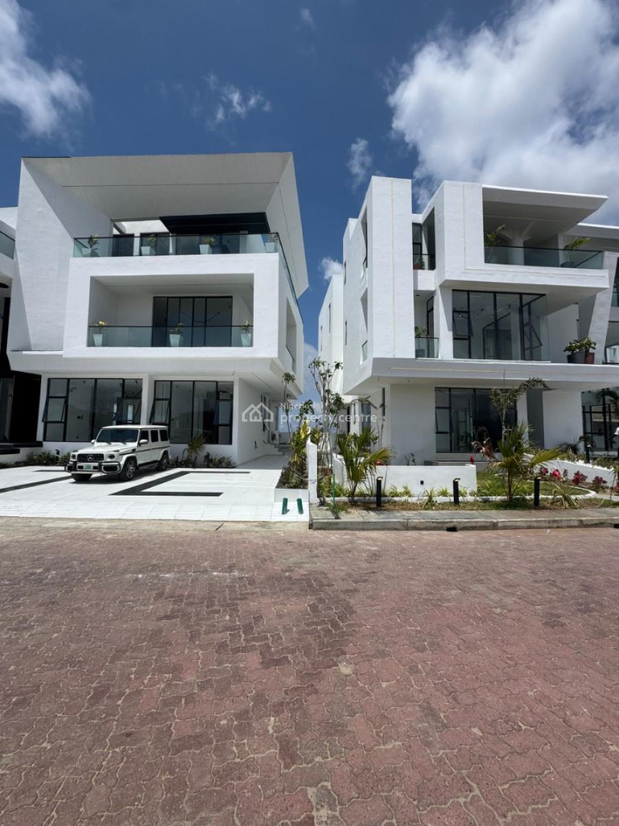 The Finest 5 Bedroom Mansion on 600sqm with a Private  Lift, Therapeutic Ocean View, Open Roof Terrace, Kitchenette, Saloon, Osapa, Lekki, Lagos, Detached Duplex for Sale