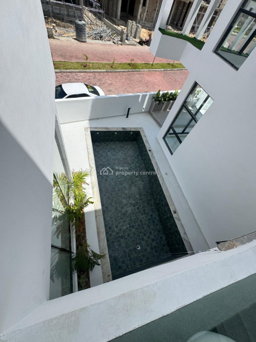 The Finest 5 Bedroom Mansion on 600sqm with a Private  Lift, Therapeutic Ocean View, Open Roof Terrace, Kitchenette, Saloon, Osapa, Lekki, Lagos, Detached Duplex for Sale