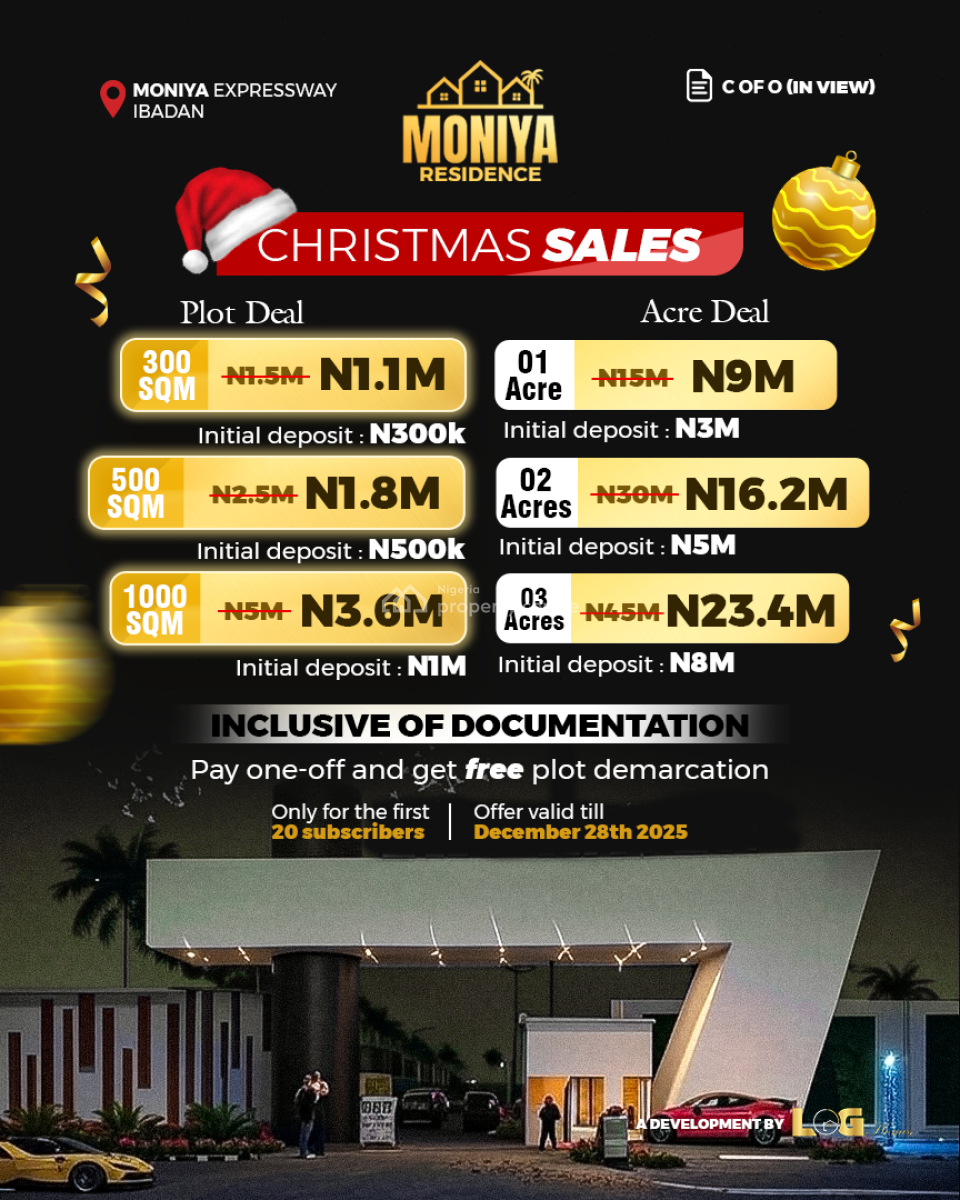 Christmas Deal, Moniya Residence Facing The Ibadan Expressway Way, Moniya, Ibadan, Oyo, Residential Land for Sale