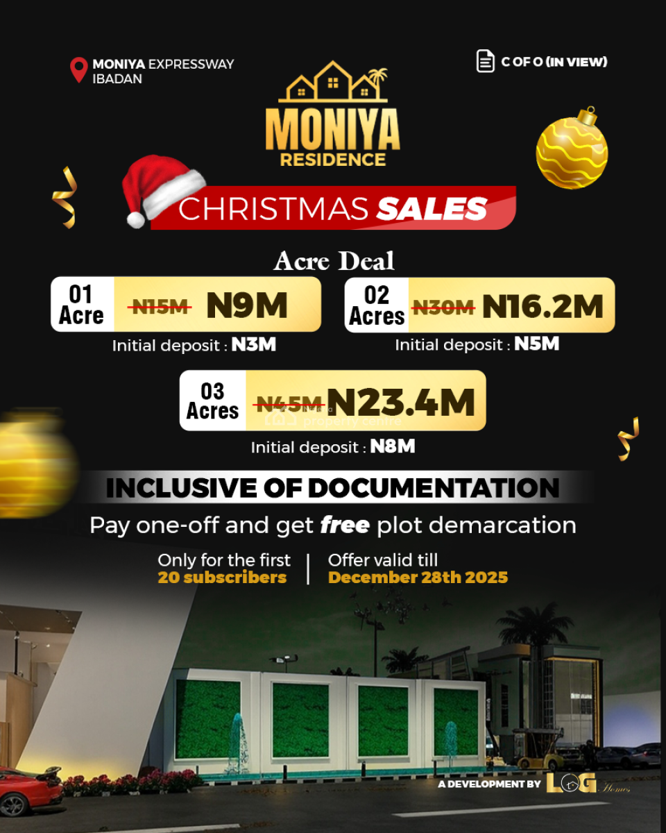 Christmas Deal, Moniya Residence Facing The Ibadan Expressway Way, Moniya, Ibadan, Oyo, Residential Land for Sale