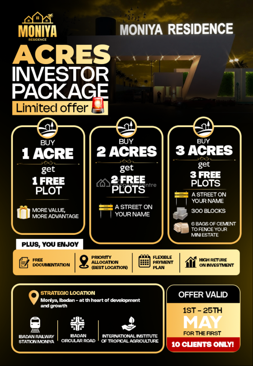 Dry Land in a Great Estate, But 6 Get 1 Free -, Moniya, Ibadan, Oyo, Residential Land for Sale