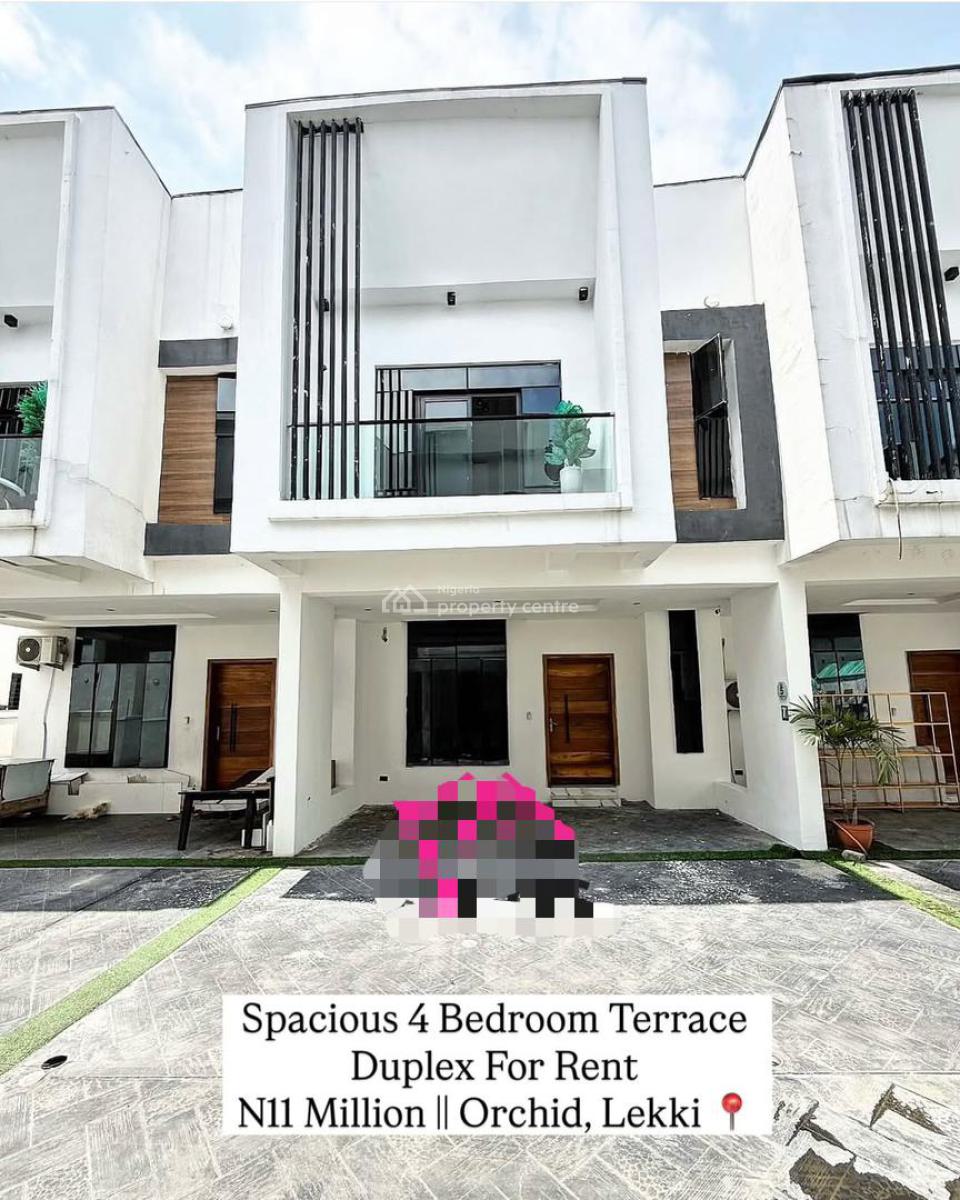 Spacious 4 Bedroom Terrace Duplex, Orchid, Lekki, Lagos, Terraced Duplex for Rent