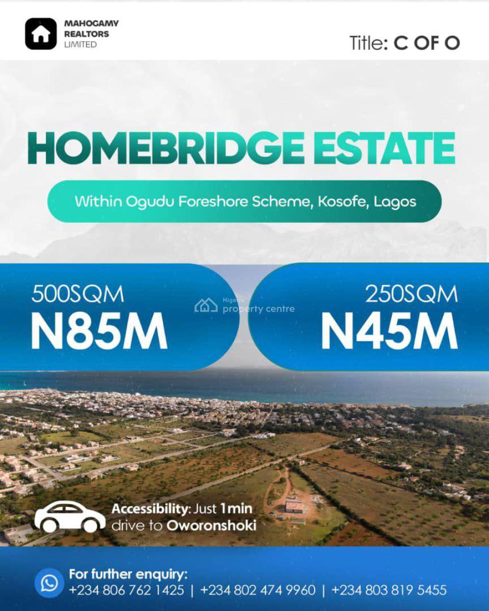 Affordable Land on The Mainland, Home Bridge Estate Ogudu Foreshore Scheme, Kosofe, Ogudu, Lagos, Residential Land for Sale
