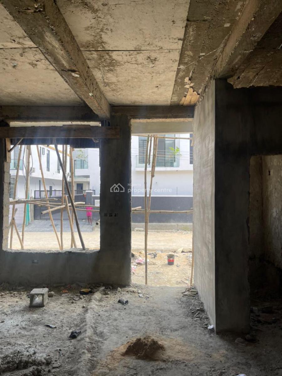 Carcass 4 Bedroom Terrace with a Bq, Ikota, Lekki, Lagos, Terraced Duplex for Sale