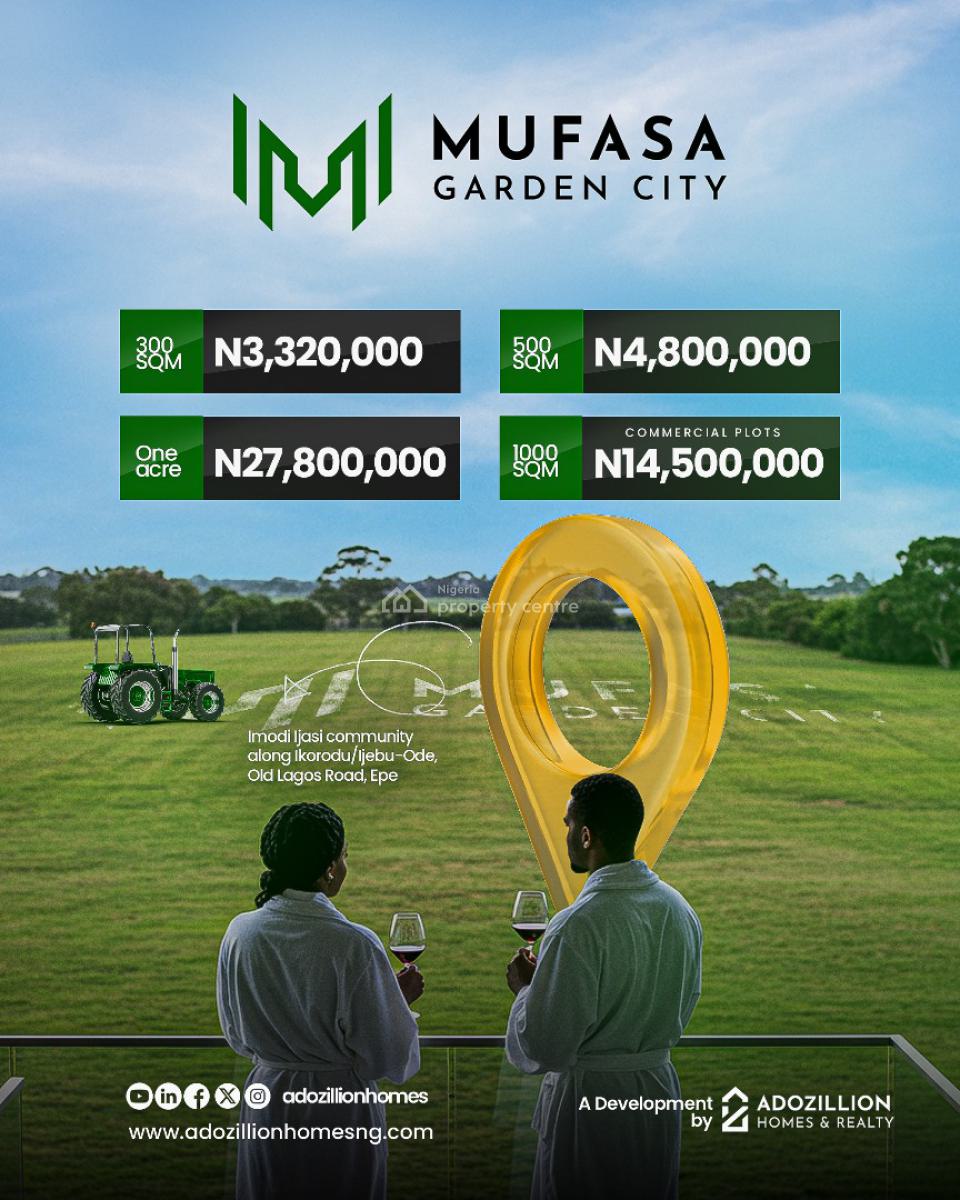 Land with Freehold and Registered Survey Deed of Assignment, Mufasa Garden City Located in Imodi Ijasi Community, Epe, Lagos, Residential Land for Sale