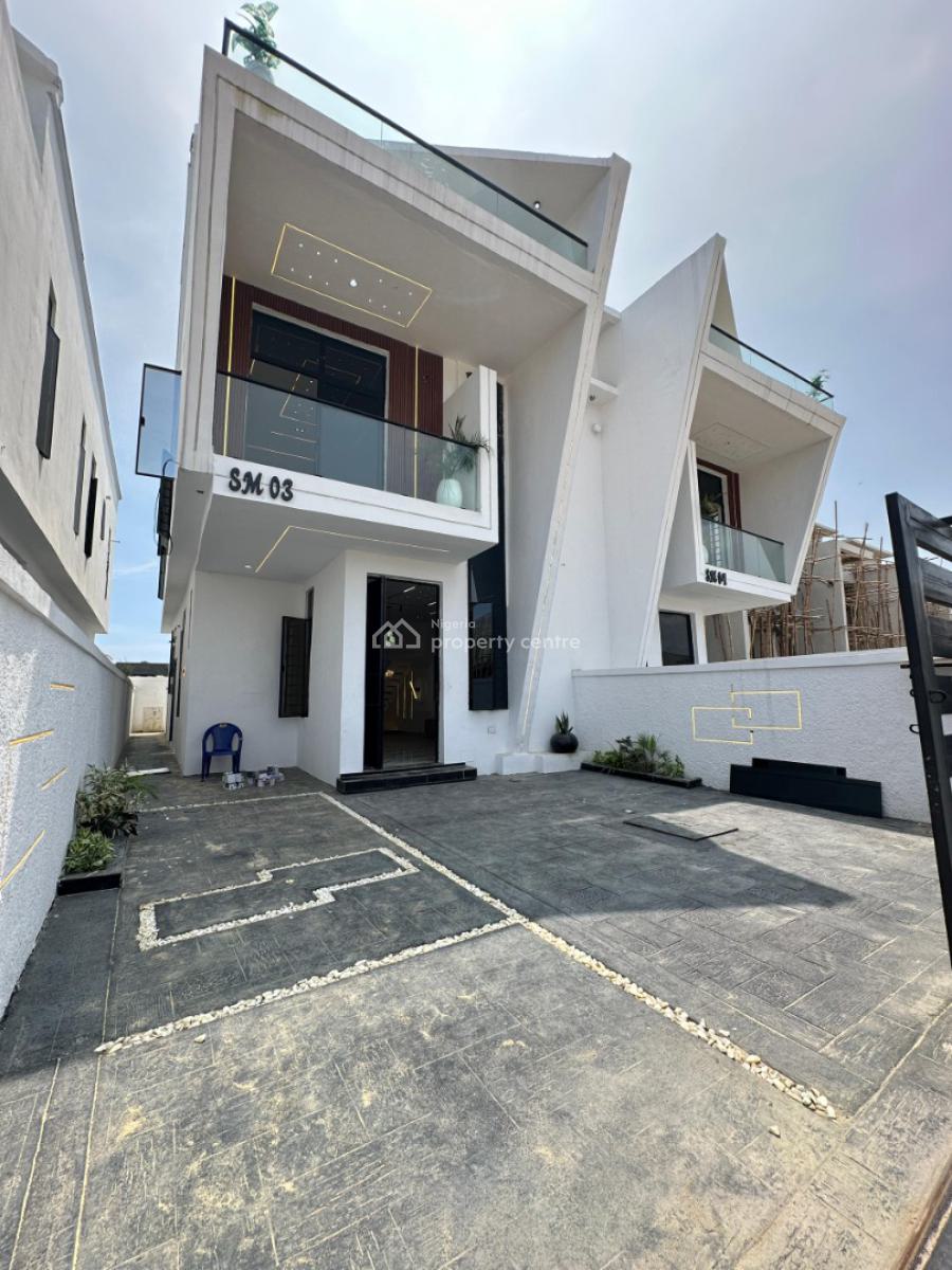 Outstanding & Spacious 4-bedroom Semi-detached Duplex with Bq, Ikota, Lekki, Lagos, Semi-detached Duplex for Sale