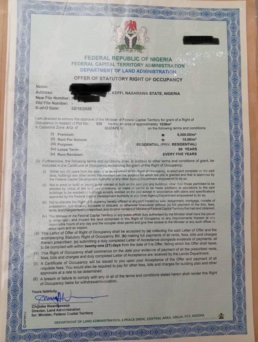 Plot of Land, Guzape District, Abuja, Land for Sale