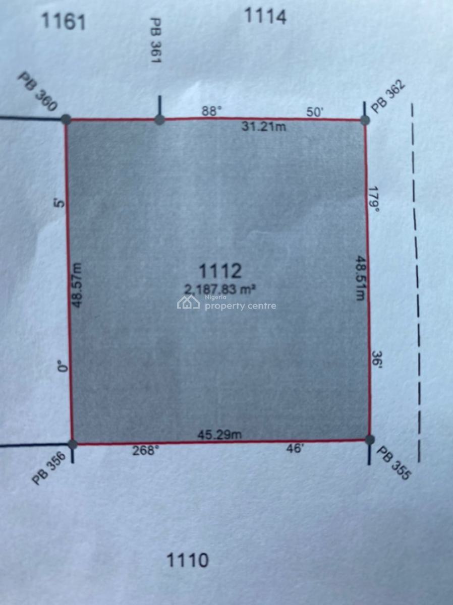 2200sqm of a Residential Land in Katampe Extension, Katampe Extension, Katampe, Abuja, Residential Land for Sale