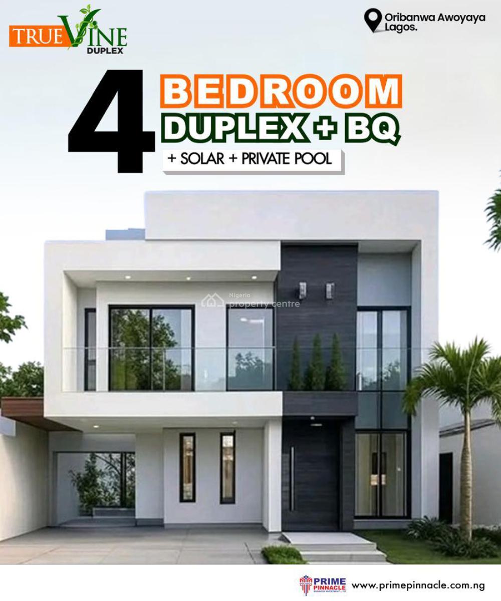 4 Bedroom Duplex with Bq, Oribanwa Awoyaya,lekki, Oribanwa, Ibeju Lekki, Lagos, Detached Duplex for Sale
