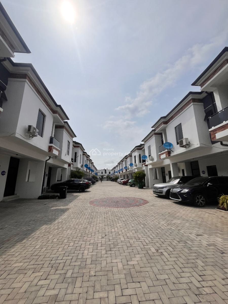 Spacious 4-bedroom Terrace Duplex with Bq in a Secure Luxury Estate, Harris Drive, Vgc, Lekki, Lagos, Terraced Duplex for Sale