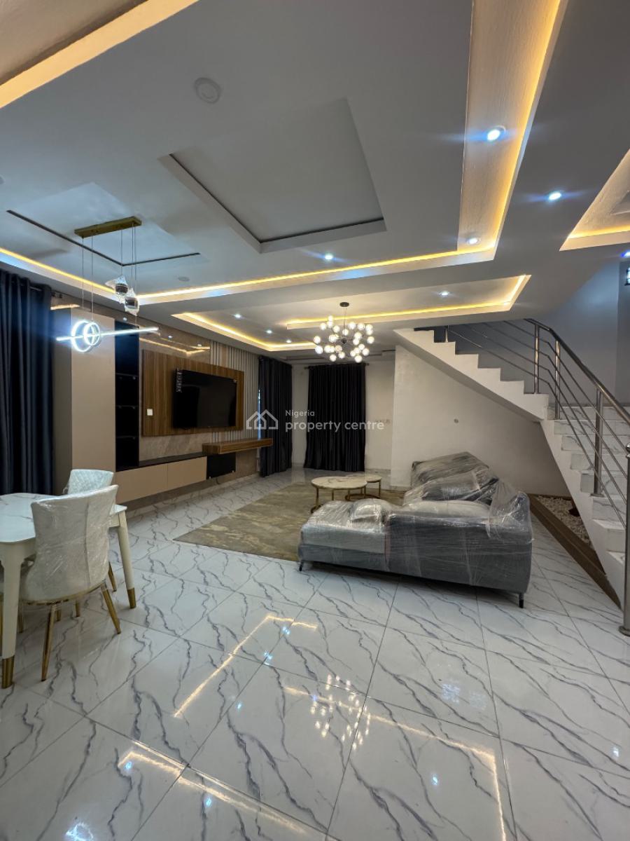 Dont Miss This 5 Bedrom Fully Furnished Self Compound Car Park 6 Cars, Orchid Road Lekki, Lekki, Lagos, Semi-detached Duplex for Sale