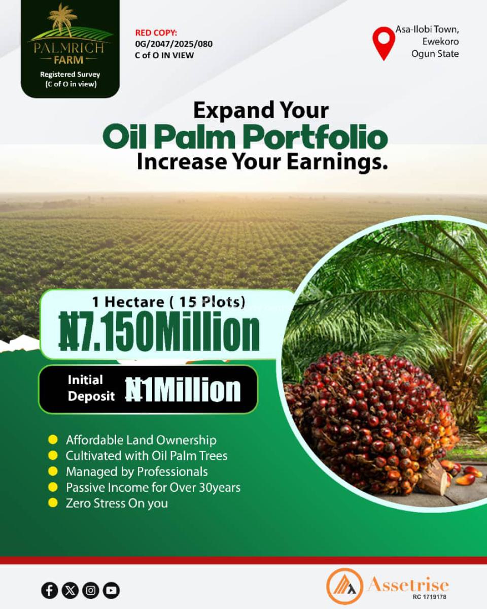 Palm Rich Estate  Phase 8, Palm Rich Phase 8 ,onigbedu Ewekoro ,ogun State, Ewekoro, Ogun, Mixed-use Land for Sale
