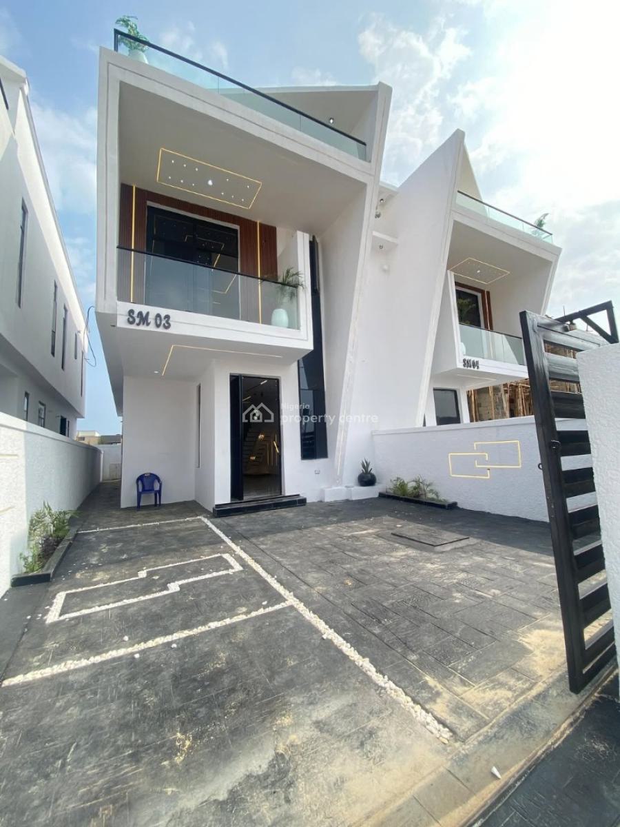 Luxurious Contemporary 4 Bedroom Deluxe Detached Duplex with Bq, Ikota, Lekki, Lagos, Semi-detached Duplex for Sale