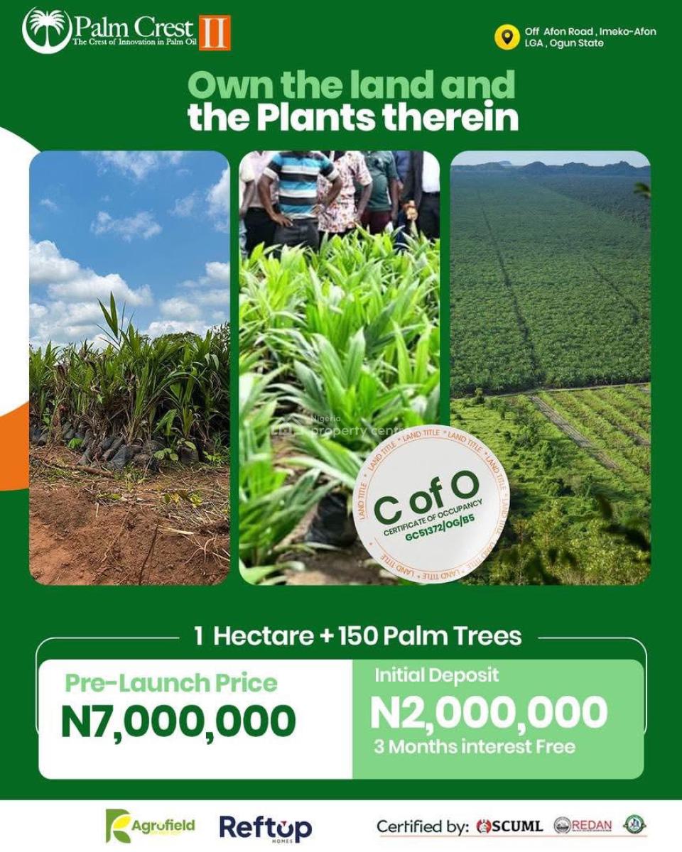 Farmland Investment, Off Afon Road, Imeko- Afon Lga, Km 46, Ogun, Commercial Property for Sale