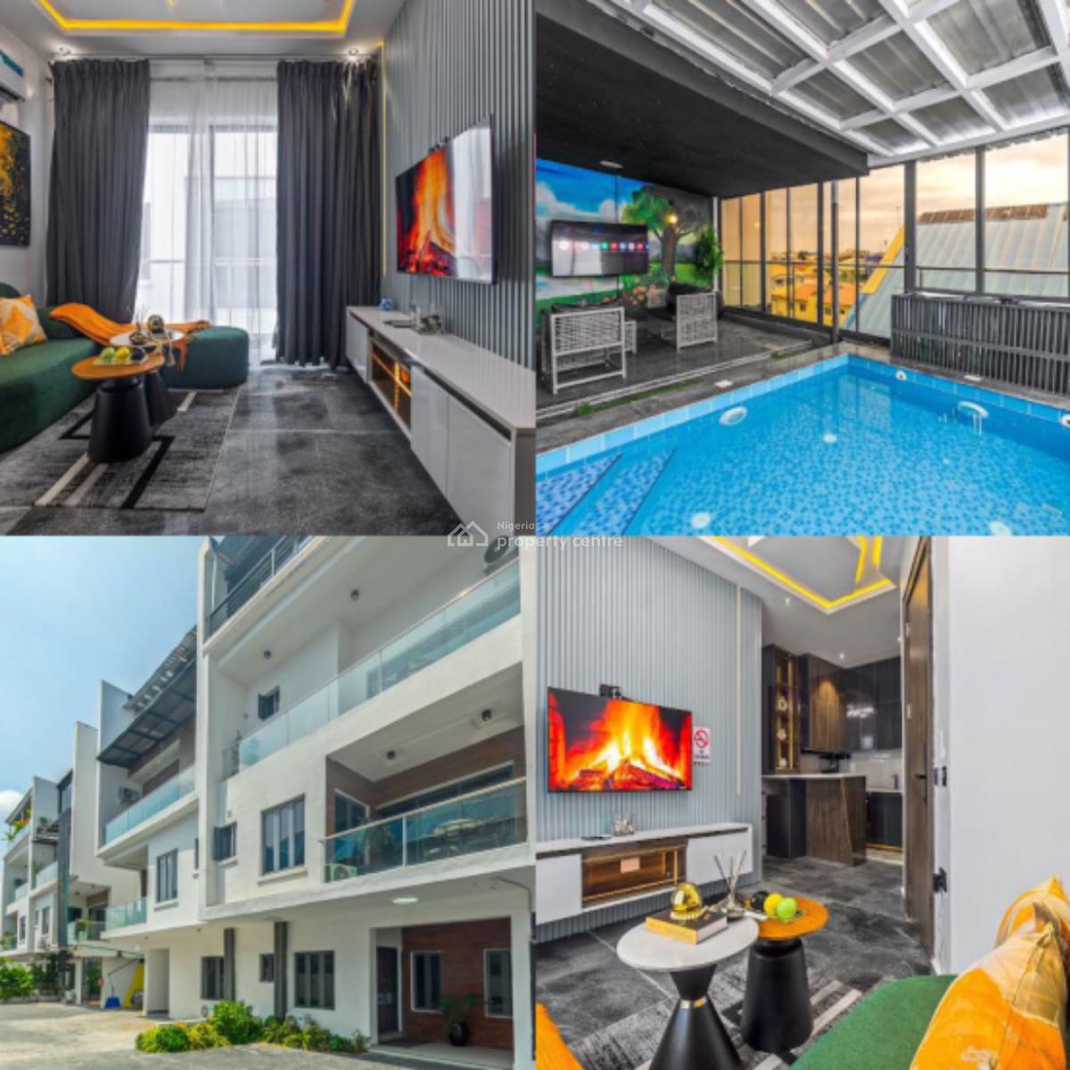 One Bedroom Smart Penthouse with Private Pool,private Lounge,wine Bar, Off Admiralty Way, Lekki Phase 1, Lekki, Lagos, Flat / Apartment Short Let