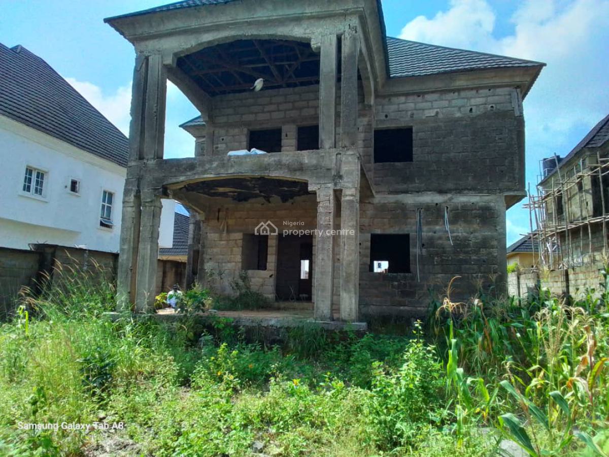 N190m 5 Bedroom Detached Carcass Duplex, H & J Mabglobal Estate Behind Suncity, Dakwo, Abuja, Detached Duplex for Sale