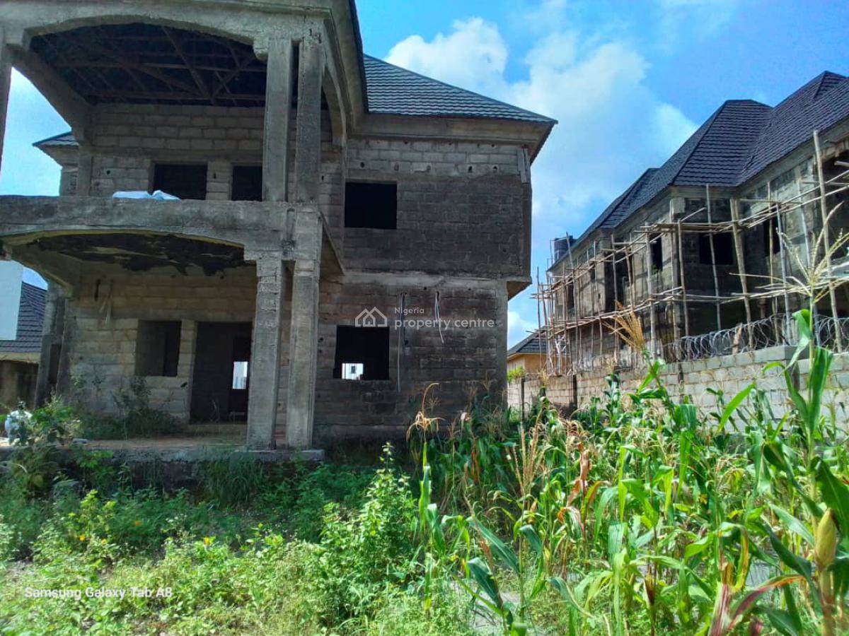 N190m 5 Bedroom Detached Carcass Duplex, H & J Mabglobal Estate Behind Suncity, Dakwo, Abuja, Detached Duplex for Sale