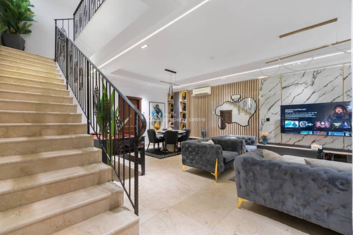 2 Units of Luxury 4 Bedroom Terraces with Swimming Pool,gym,ps5,snooke, Michael Olawale Cole Drive, Lekki Phase 1, Lekki, Lagos, Flat / Apartment Short Let