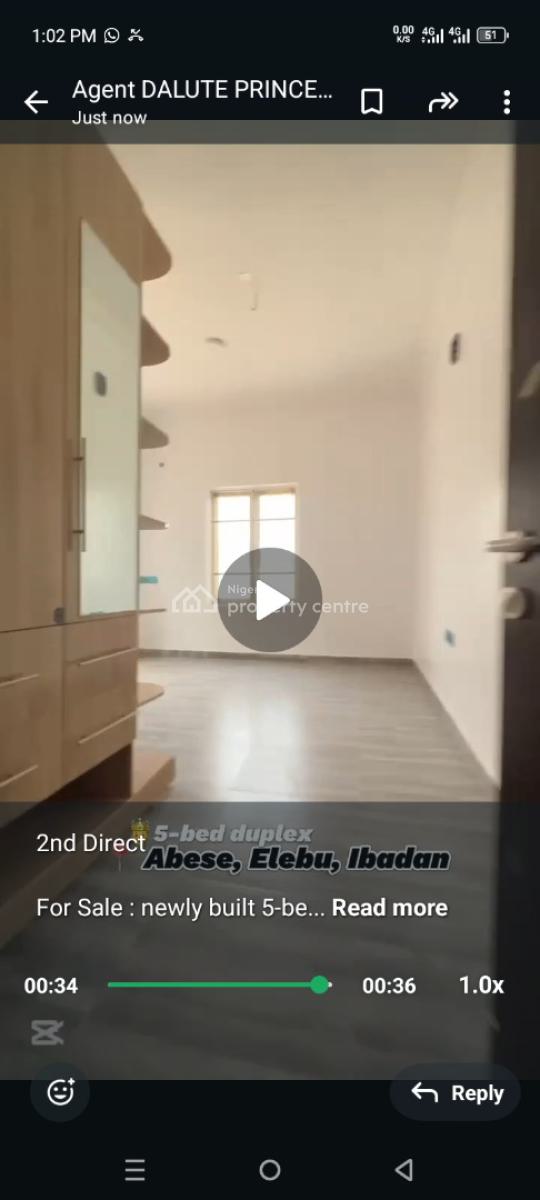 Standard 5 Bedroom Duplex at Abese Elebu Oluyole Extension Ibadan, Abese Elebu Oluyole Extension Ibadan, Oluyole, Oyo, Detached Duplex for Sale
