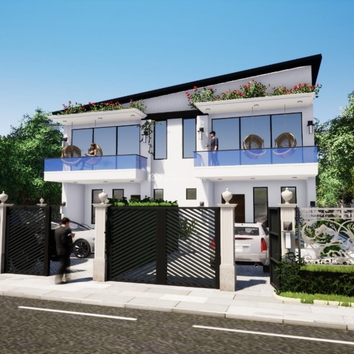 Two Wings of a 4 Bedroom Semi Detached Houses with a Bq, Amen Estate 2, Eleko, Ibeju Lekki, Lagos, Semi-detached Duplex for Sale