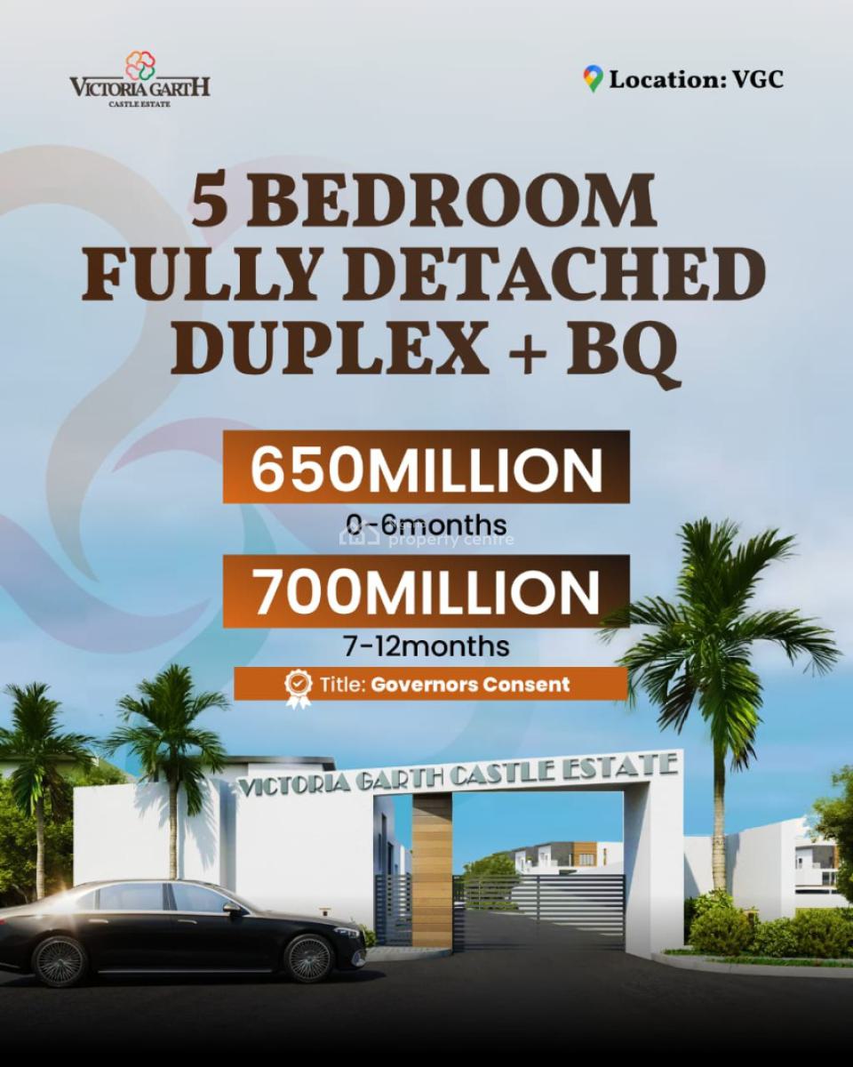 5 Bedroom Fully Detached Duplex +bq, Vgc Main, Vgc, Lekki, Lagos, Detached Duplex for Sale