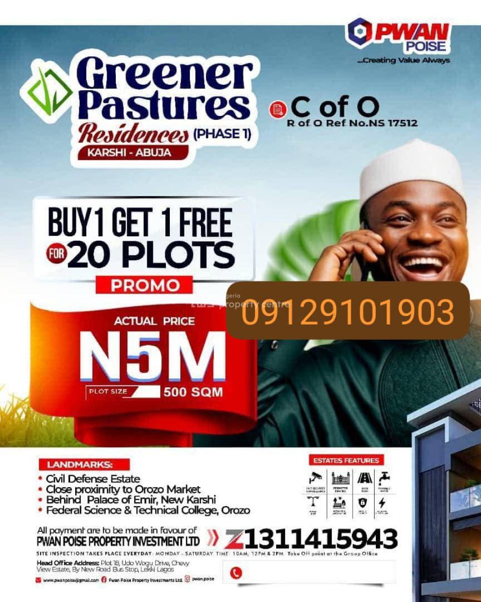 Buy One Plot of C of O Land and Get 1 Free, Close to Orozo Market, Karshi, Nasarawa, Mixed-use Land for Sale