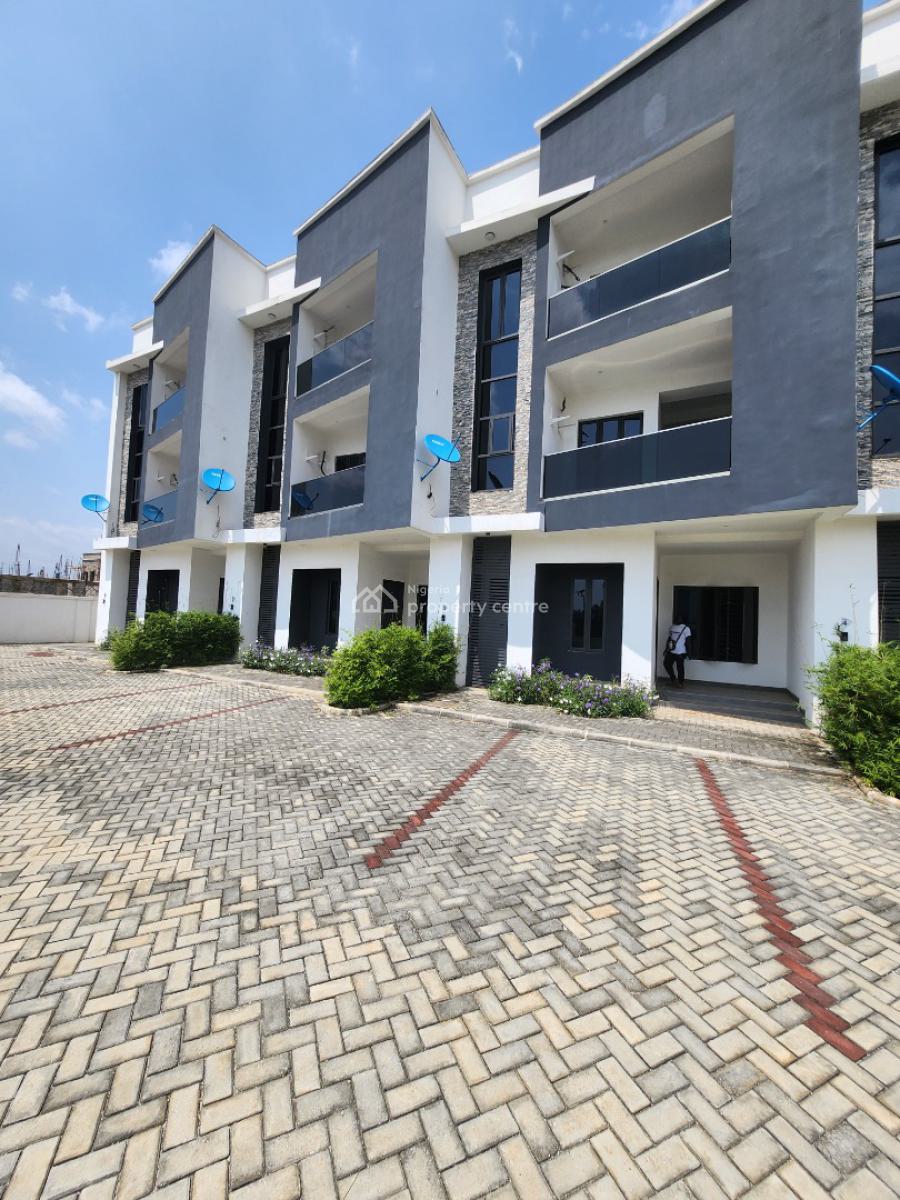 Well Finished 4-bedrooms Terrace Duplex with Bq, Close to Magistrate Court, Life Camp, Abuja, Terraced Duplex for Sale