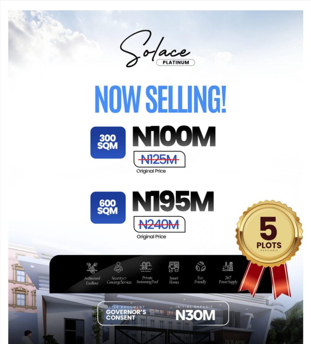 Mixed Use Land, Solace Platinum Estate, Chevron, Lekki, Lagos, Mixed-use Land for Sale