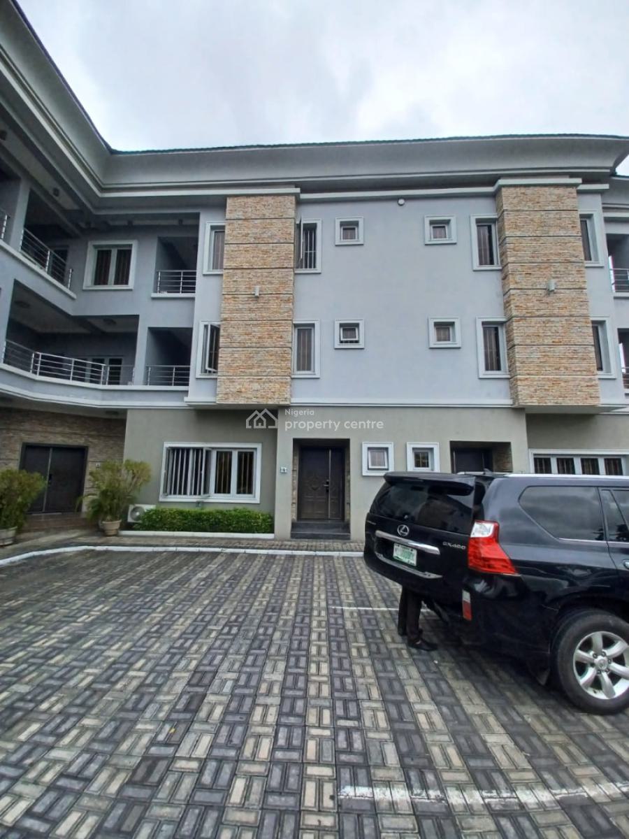 Serviced 4-bedroom Terrace House with 1-room Staff Quarter, Pool & Gym, Osborne Phase 1, Osborne, Ikoyi, Lagos, Terraced Duplex for Rent