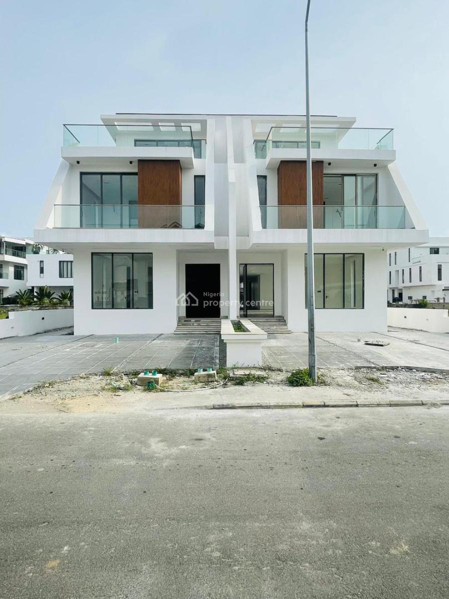 Luxuriously Built 5 Bedroom Semi Detached Duplex Plus Bq & Pool, Contemporary Designed Home with Cinema, Pool, Study, Cowrie Creek, Lekki, Lagos, Semi-detached Duplex for Sale